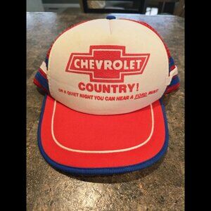 Vintage‎ Chevrolet Snapback Truckers Hat Red/White/Blue Front Logo